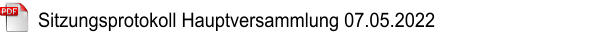 Sitzungsprotokoll Hauptversammlung 07.05.2022